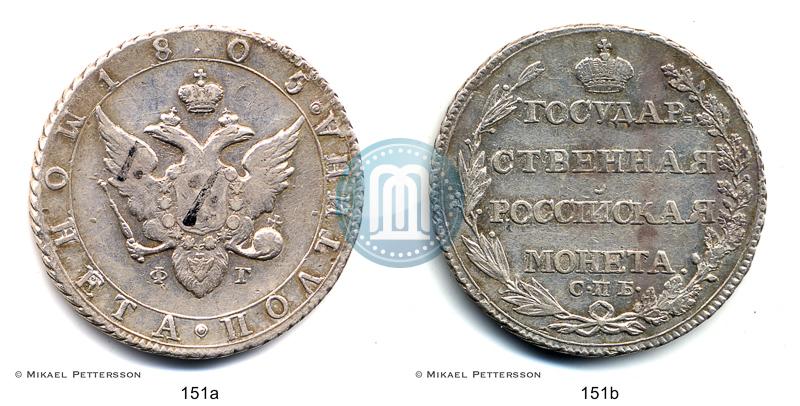 Picture Poltina 1805 year СПБ-ФГ 