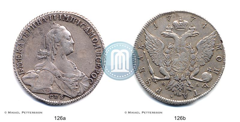 Фото 1 рубль 1774 года СПБ-ФЛ 