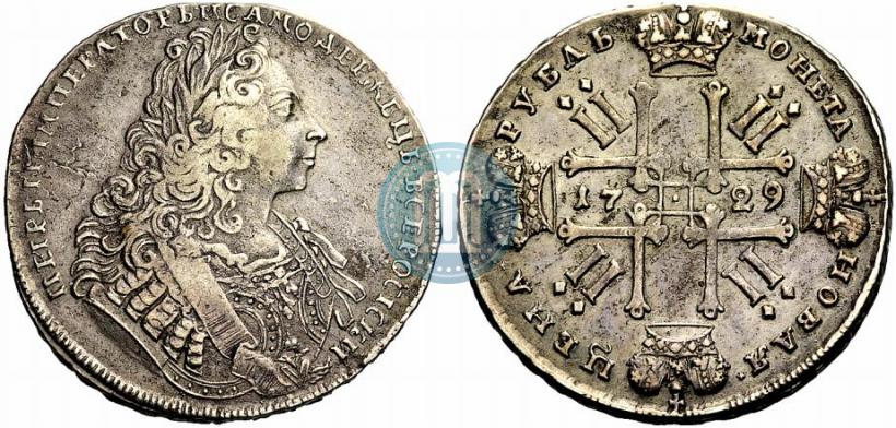 Фото 1 рубль 1729 года  "Тип 1729"