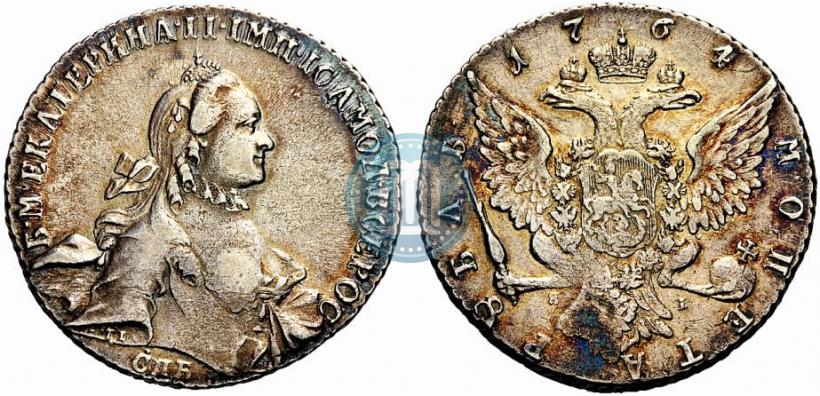 Picture 1 rouble 1764 year СПБ-ЯI 