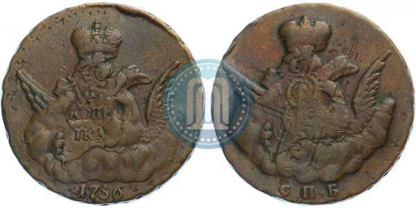 Picture 1 kopeck 1756 year СПБ 