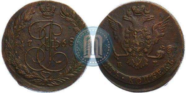 Picture 5 kopecks 1768 year ЕМ 