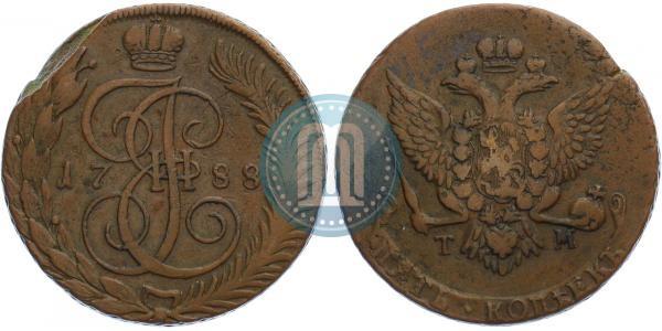 Picture 5 kopecks 1788 year ТМ 