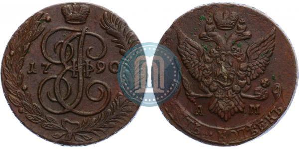 Picture 5 kopecks 1790 year АМ 
