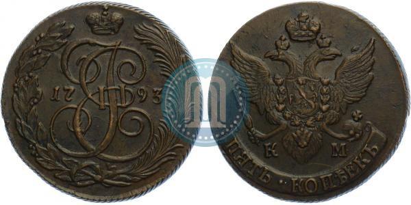 Picture 5 kopecks 1793 year КМ 