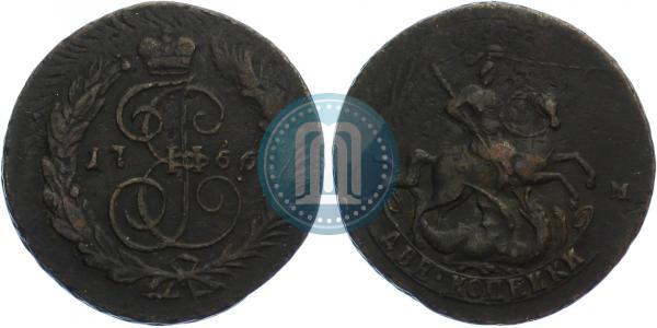 Picture 2 kopecks 1766 year СПМ 