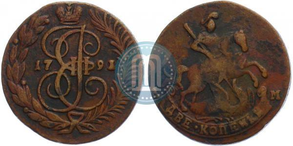 Picture 2 kopecks 1791 year АМ 