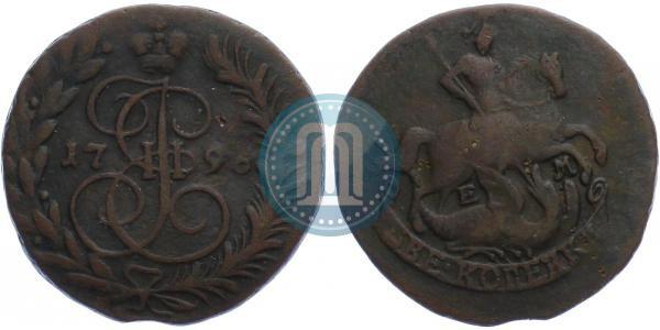 Picture 2 kopecks 1796 year ЕМ 