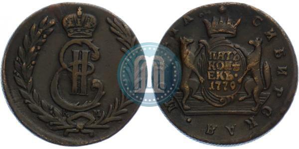 Picture 5 kopecks 1779 year КМ 