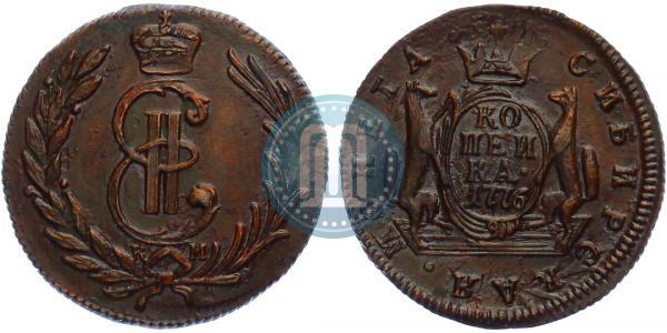 Фото 1 копейка 1776 года КМ 