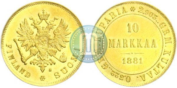 Picture 10 markkaa 1881 year S 