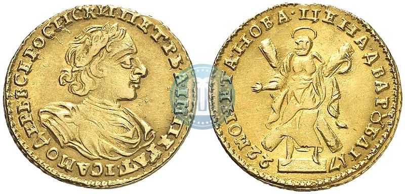Picture 2 roubles 1722 year  