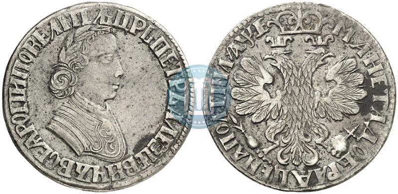 Фото Полтина 1705 года  "Портрет работы Ф. Алексеева"