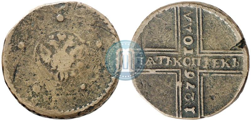Фото 5 копеек 1726 года МД 