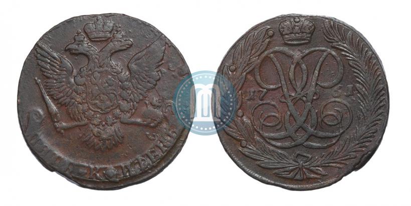 Picture 5 kopecks 1761 year  