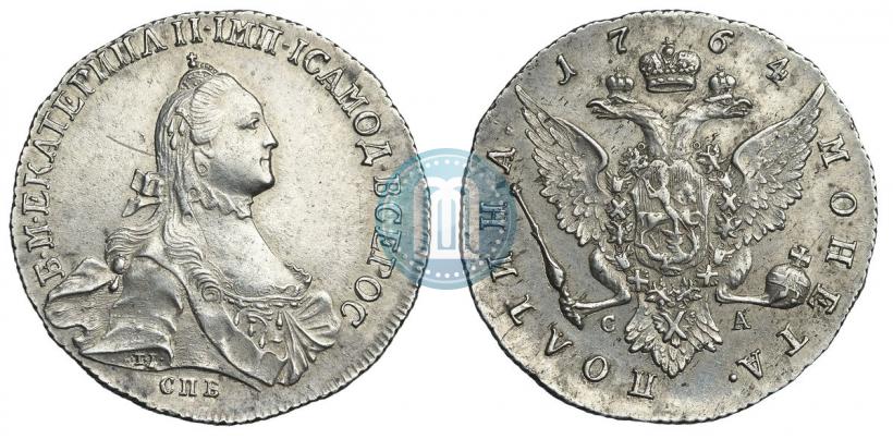 Фото Полтина 1764 года СПБ-СА 
