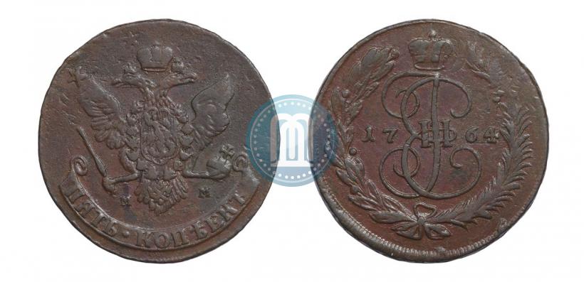 Picture 5 kopecks 1764 year ММ 