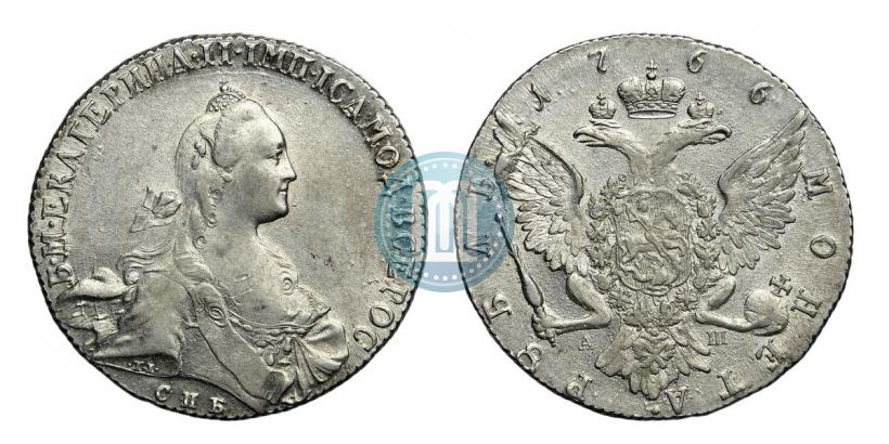 Picture 1 rouble 1766 year СПБ-АШ 