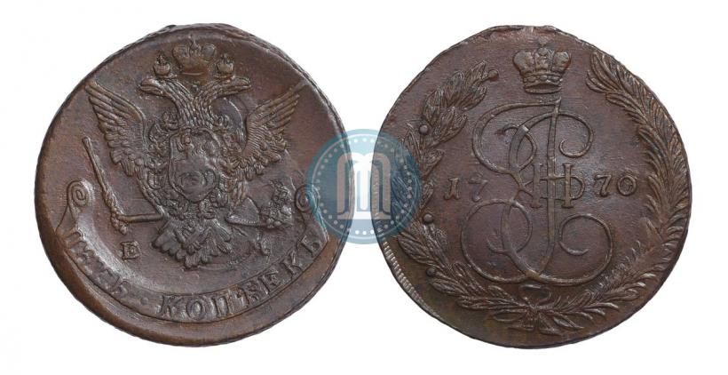 Picture 5 kopecks 1770 year ЕМ 