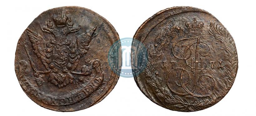 Фото 5 копеек 1771 года ЕМ 