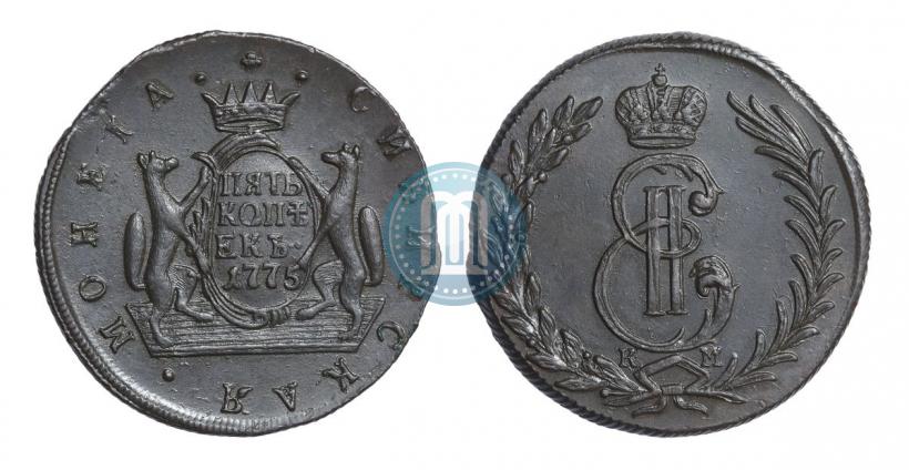 Фото 5 копеек 1775 года КМ 