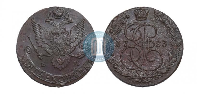 Фото 5 копеек 1783 года ЕМ 