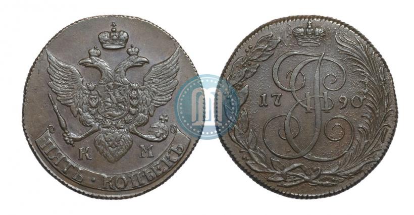 Picture 5 kopecks 1790 year КМ 