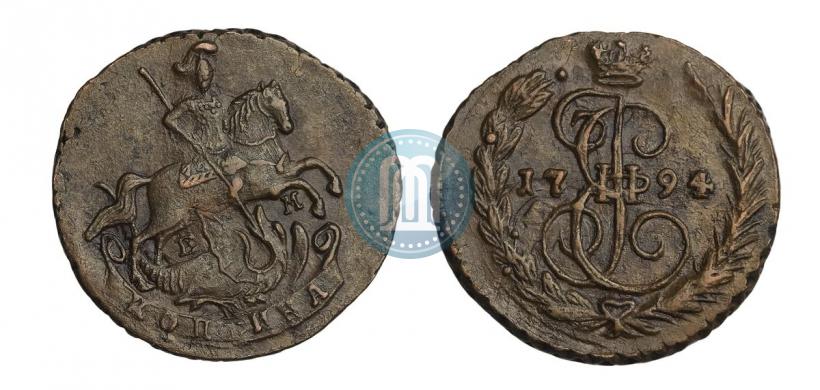 Picture 1 kopeck 1794 year ЕМ 