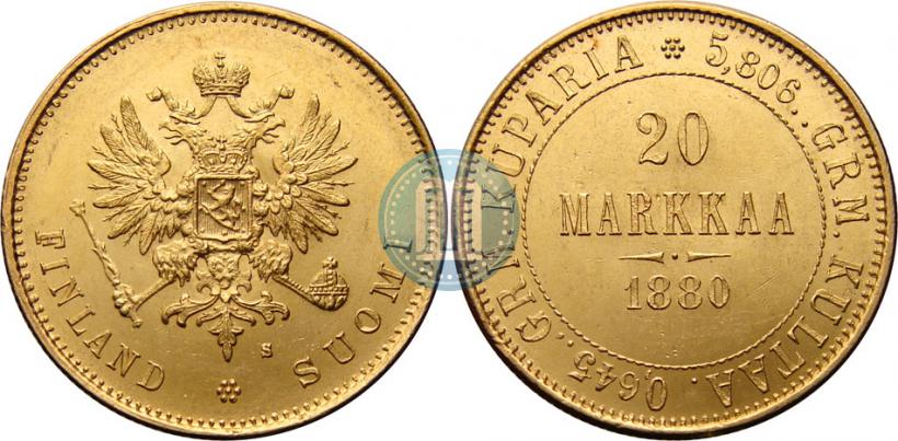 Picture 20 markkaa 1880 year S 
