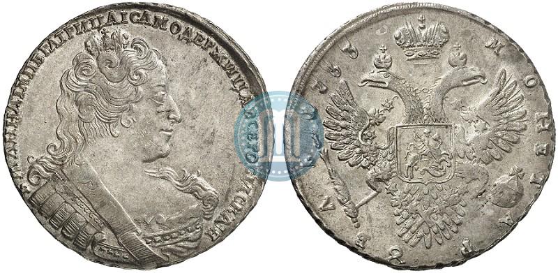 Фото 1 рубль 1733 года  