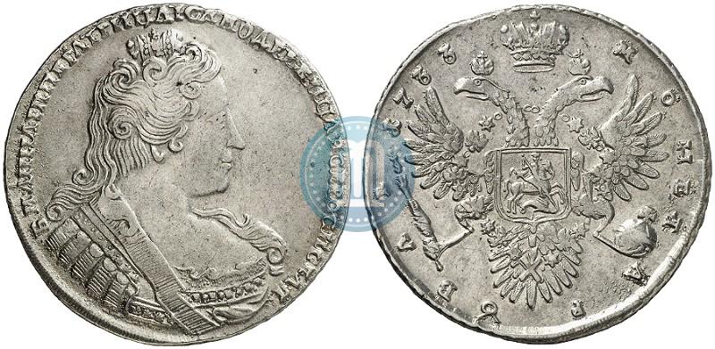 Picture 1 rouble 1733 year  