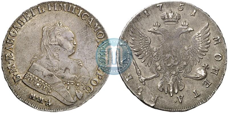 Picture 1 rouble 1751 year ММД 