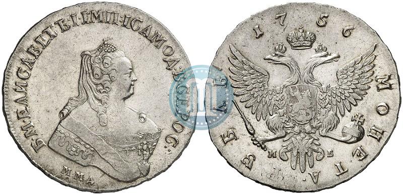 Picture 1 rouble 1756 year ММД-МБ 
