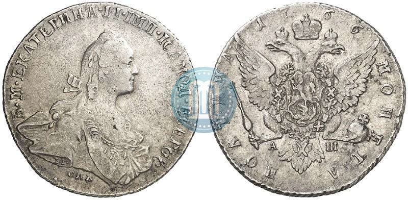 Фото Полтина 1766 года СПБ-АШ 