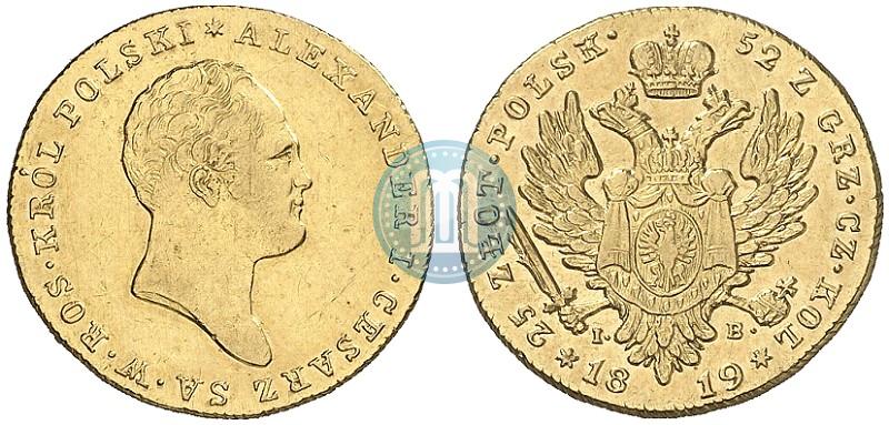 Picture 25 złotych 1819 year IB 
