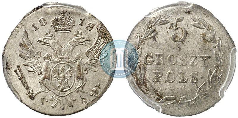 Picture 5 groszy 1818 year IB 