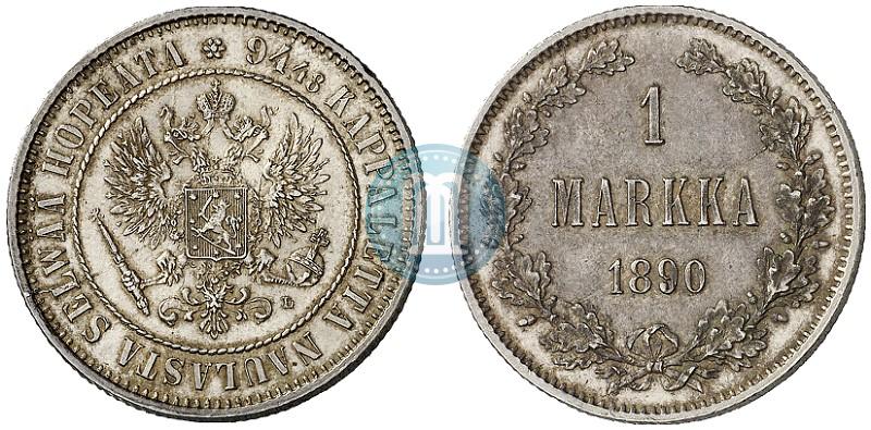 Picture 1 markka 1890 year L 