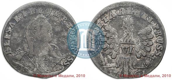 Picture 6 groszy 1761 year  
