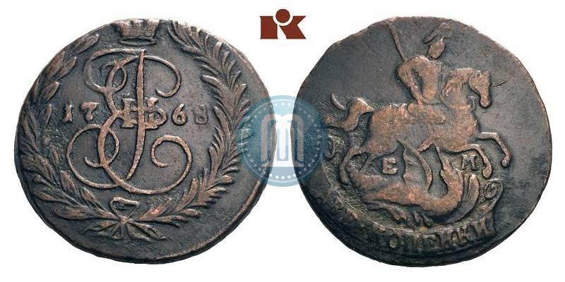 Picture 2 kopecks 1768 year ЕМ 