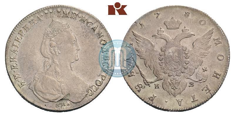 Picture 1 rouble 1780 year СПБ-ИЗ 
