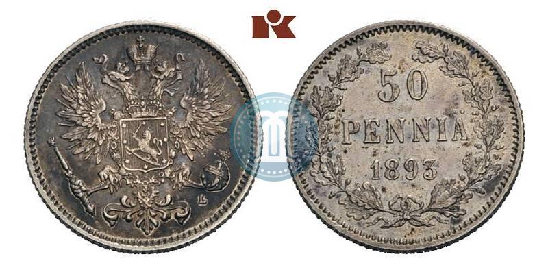 Picture 50 pennia 1893 year L 