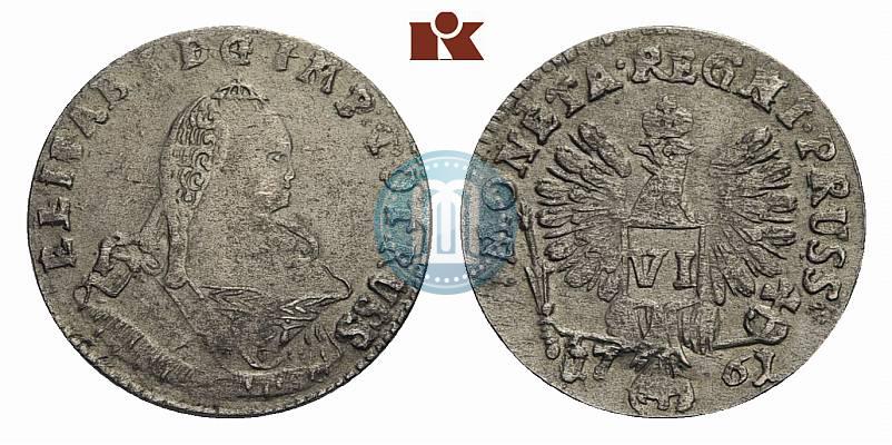 Picture 6 groszy 1761 year  