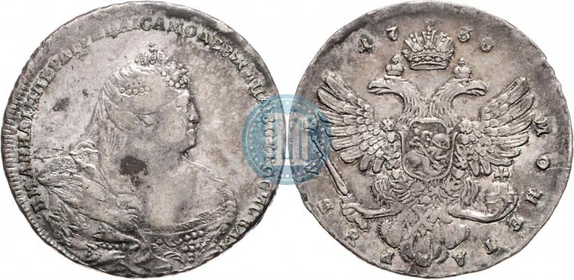 Picture 1 rouble 1738 year  "Moscow type"