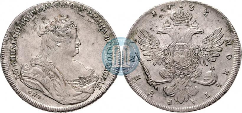 Picture 1 rouble 1738 year СПБ "Petersburg type"