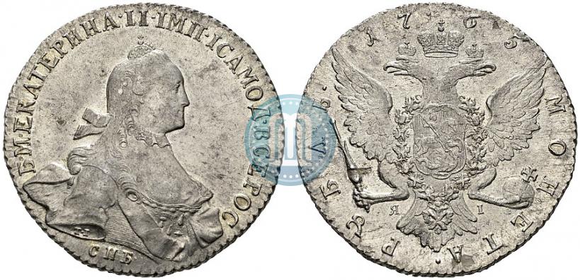 Picture 1 rouble 1765 year СПБ-ЯI 