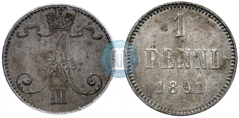 Picture 1 penni 1891 year  