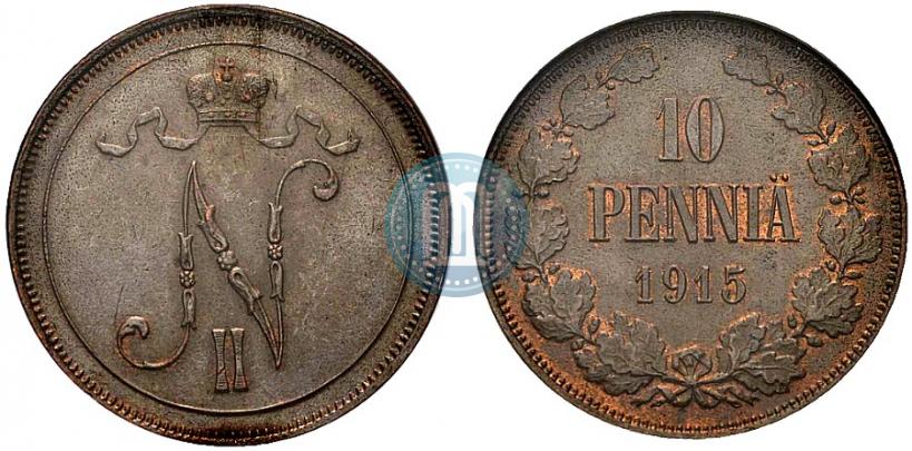 Picture 10 pennia 1915 year  