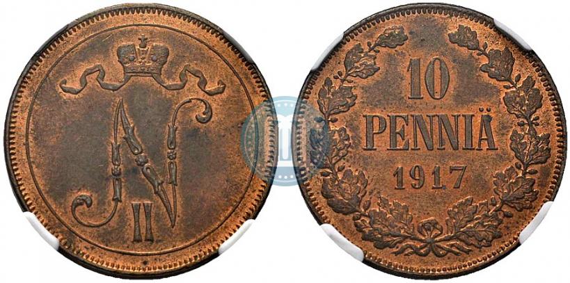 Picture 10 pennia 1917 year  