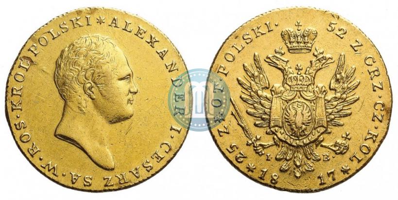 Picture 25 złotych 1817 year IB 