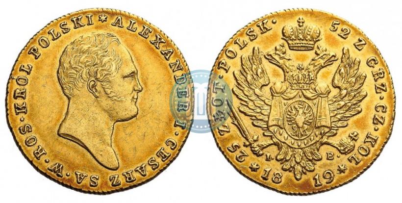 Picture 25 złotych 1819 year IB 